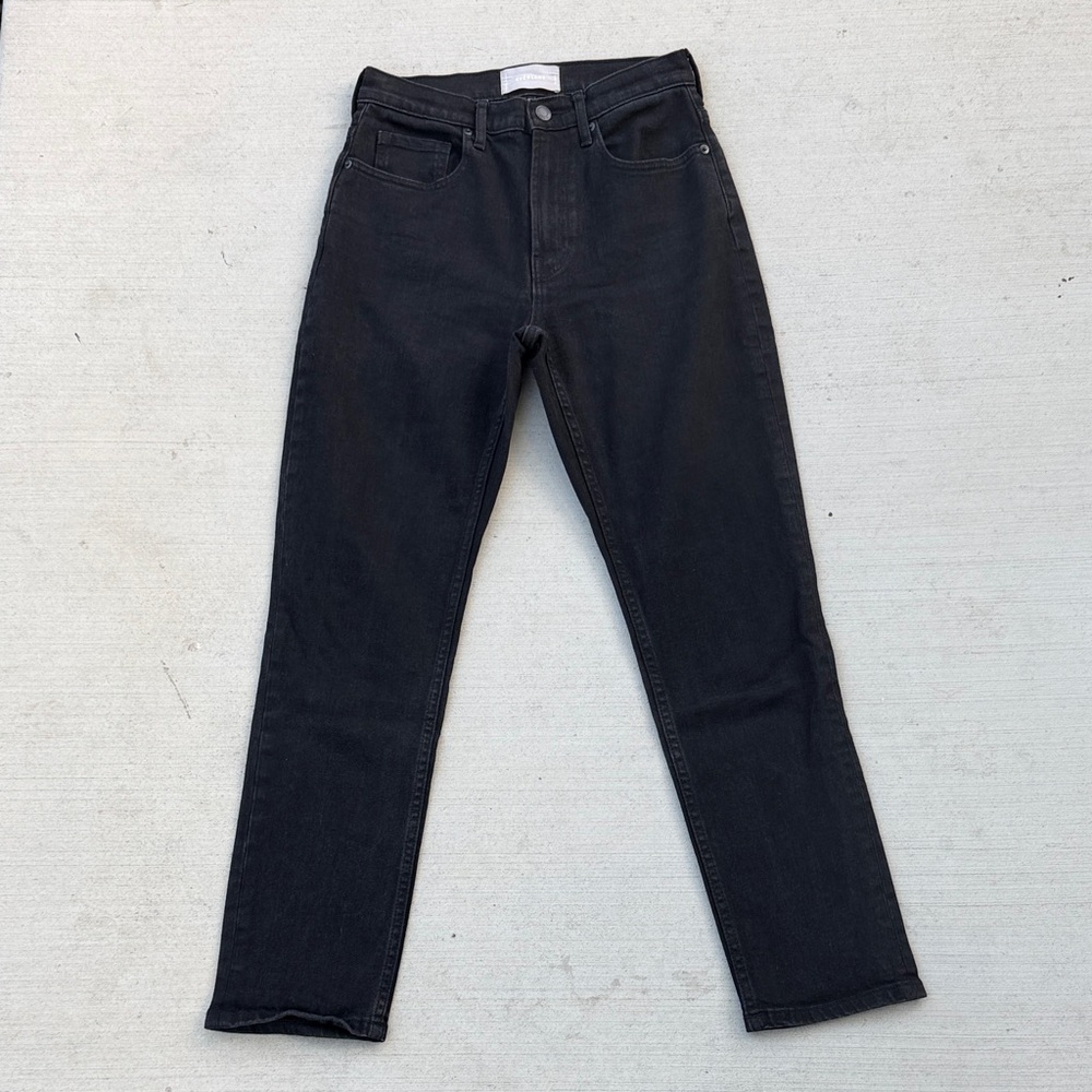 Everlane High Waist Straight Black Jeans 26 Regular